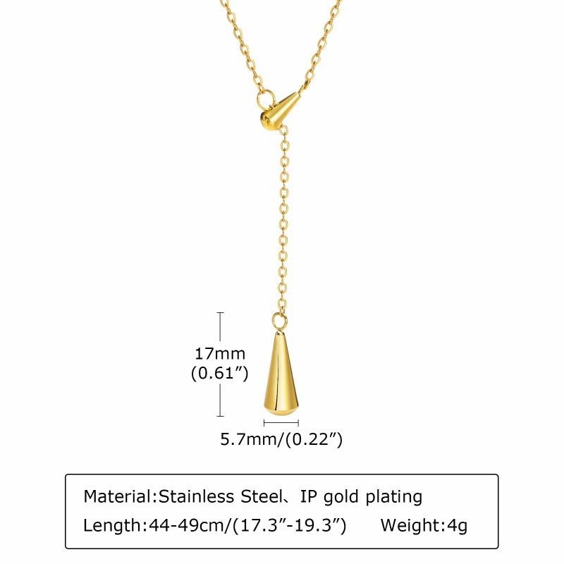 Delicate Pendant Chain Necklace in Multiple Finish Options
