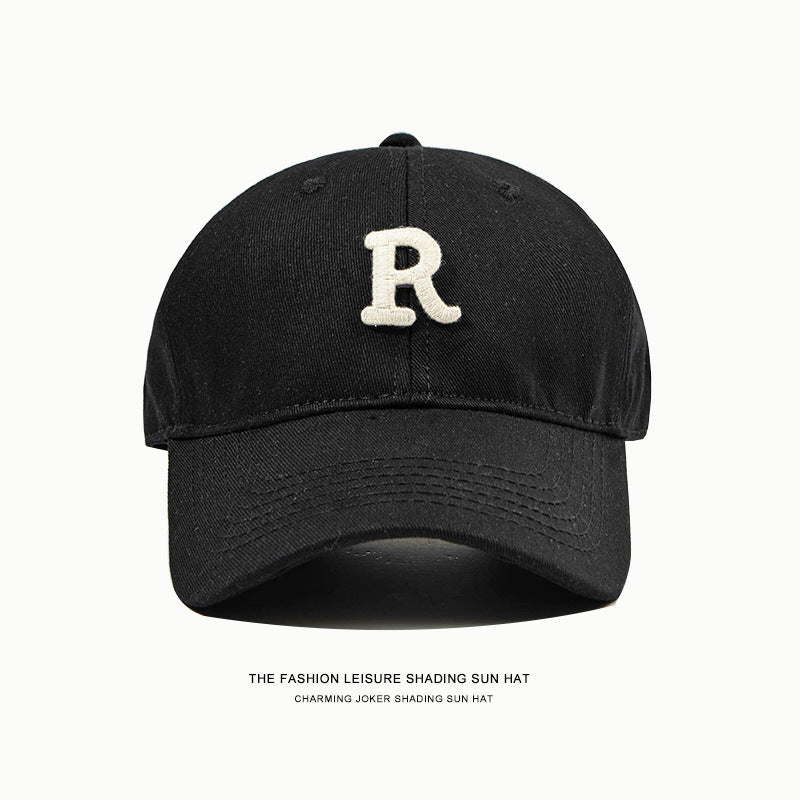 Wide-Brim Polyester Baseball Cap with Embroidered Details