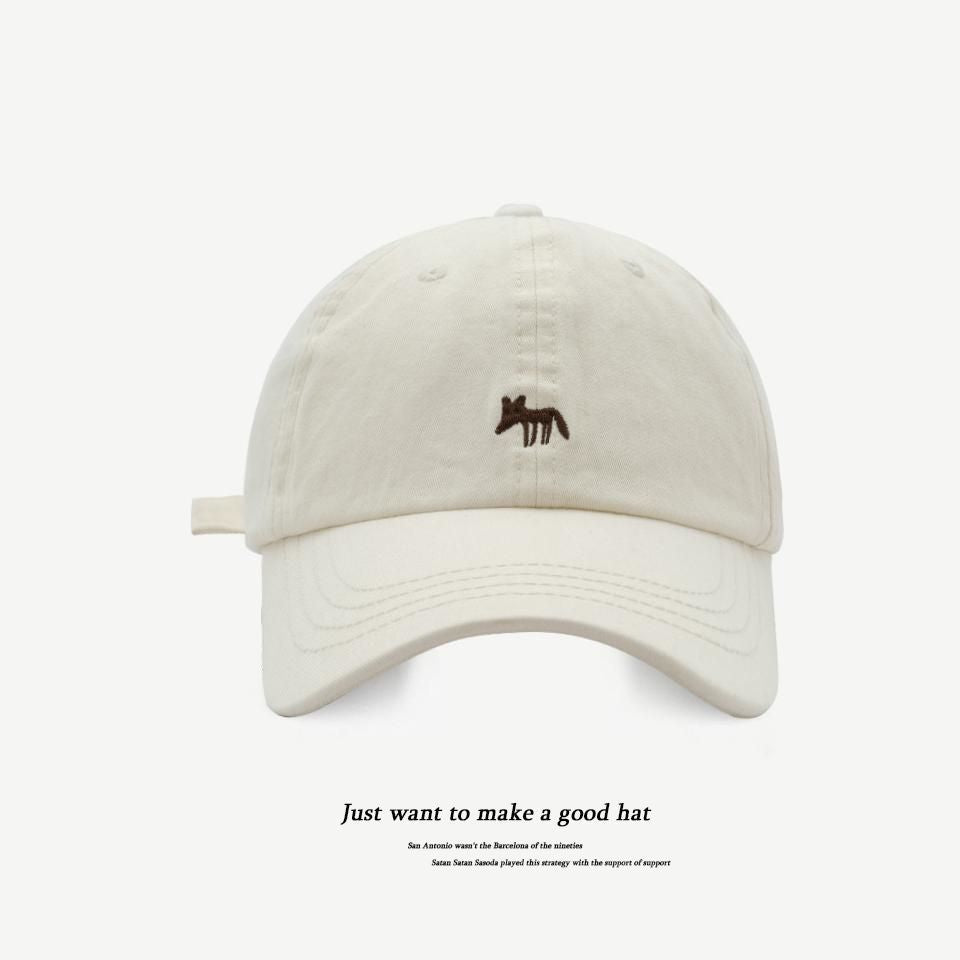 Wide-Brim Polyester Baseball Cap with Embroidered Details