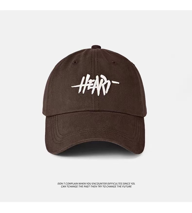 Wide-Brim Polyester Baseball Cap with Embroidered Details