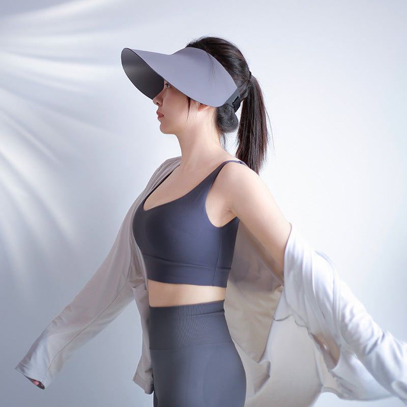 Wide-Brim UV Protection Sun Hat with Open Top Design