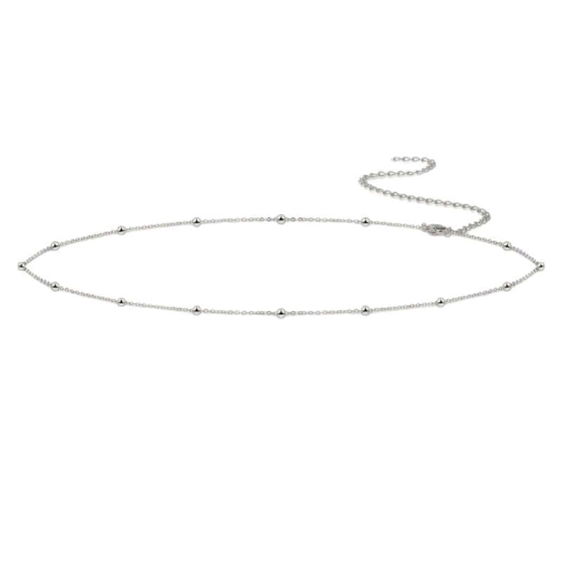 Beaded Alloy Waist Chain with Adjustable Lobster Clasp