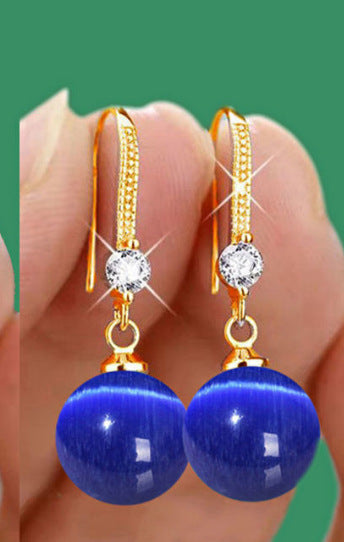 Pearl Drop Oval Earrings in Multiple Color Options and Finishes