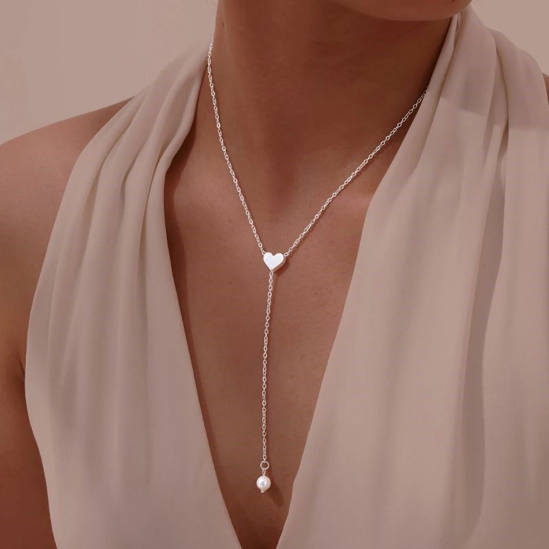 Delicate Pendant Chain Necklace in Multiple Finish Options