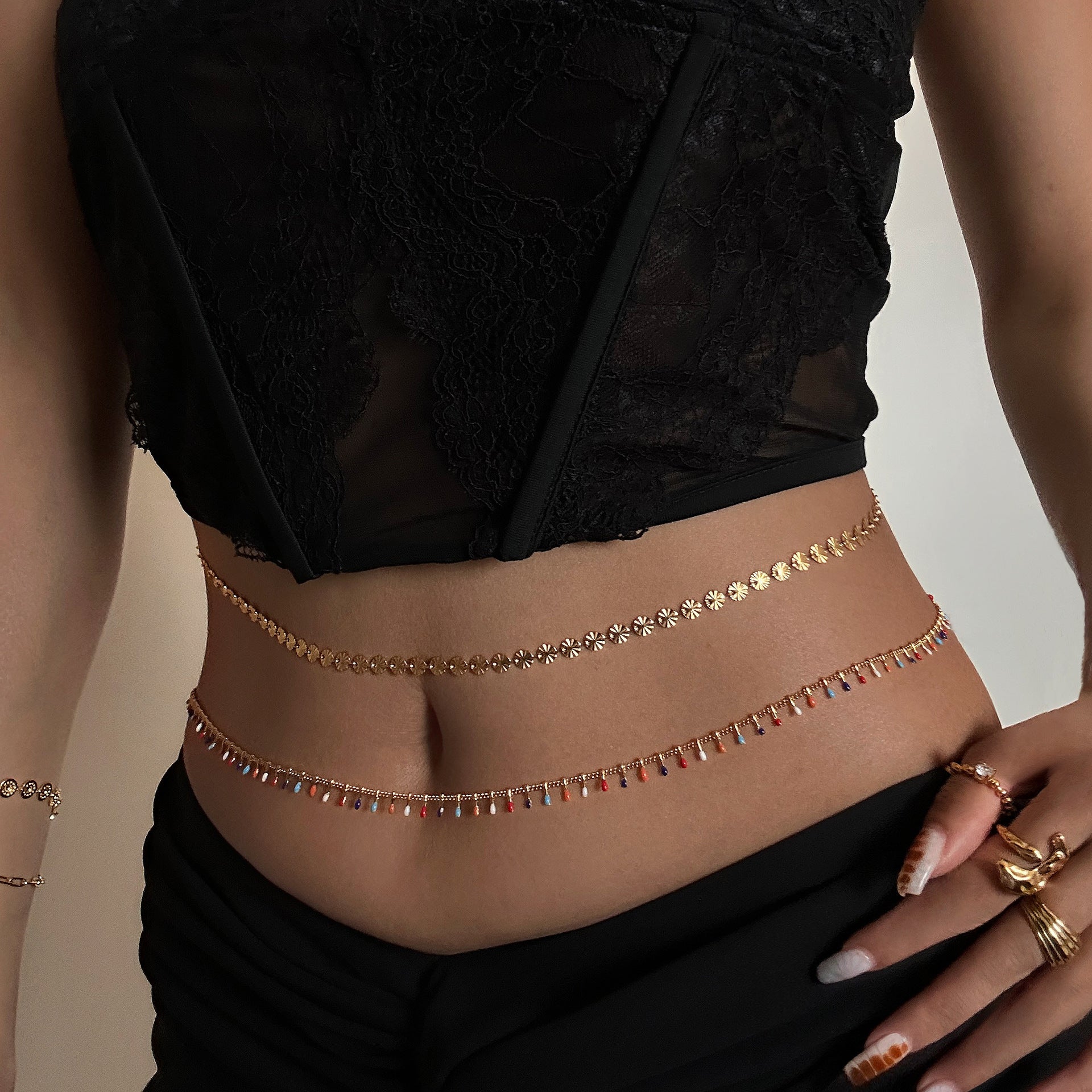 18K Gold-Plated Stainless Steel Tassel Waist Chain