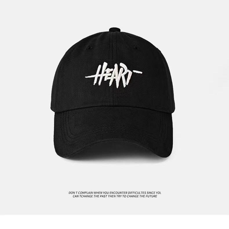 Wide-Brim Polyester Baseball Cap with Embroidered Details