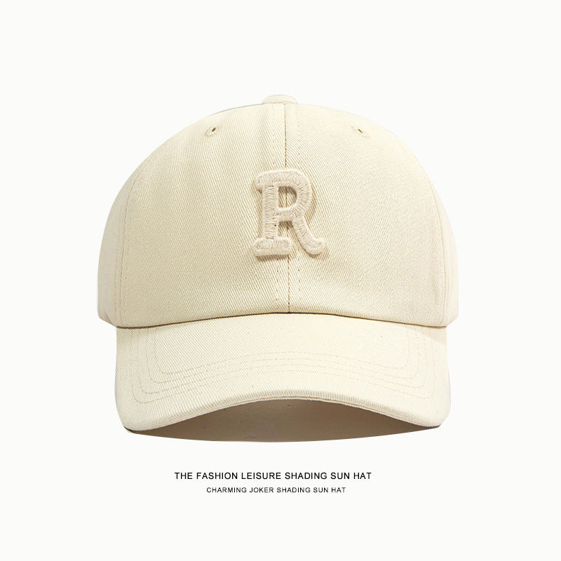 Wide-Brim Polyester Baseball Cap with Embroidered Details