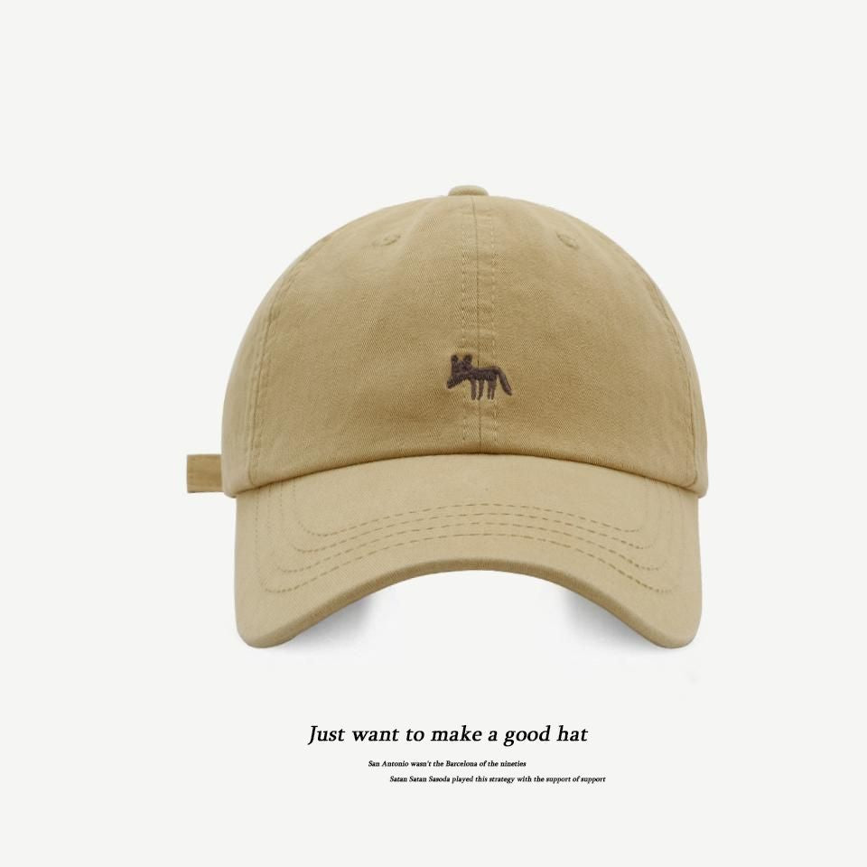 Wide-Brim Polyester Baseball Cap with Embroidered Details