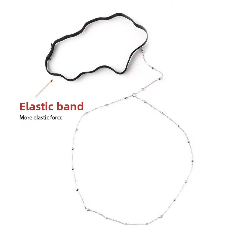 Rhinestone Tassel Multi-Wear Body Chain Necklace with Extension Chain