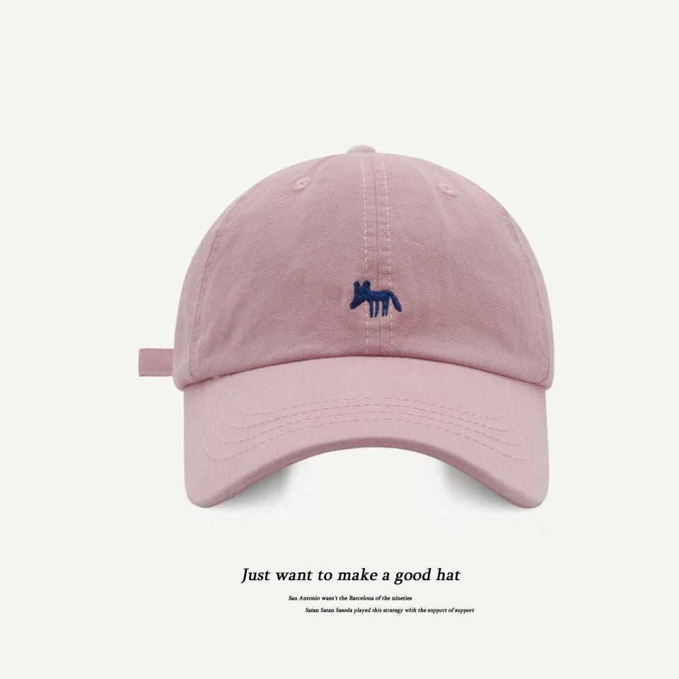 Wide-Brim Polyester Baseball Cap with Embroidered Details