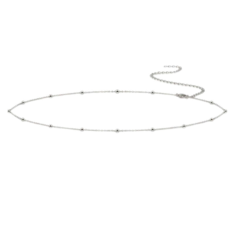 Beaded Alloy Waist Chain with Adjustable Lobster Clasp