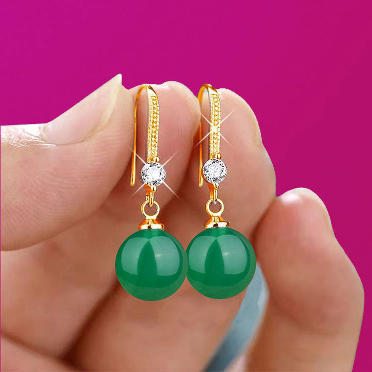 Pearl Drop Oval Earrings in Multiple Color Options and Finishes