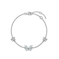 Glowing Butterfly Double-Layer Bracelet with Electroplated Finish