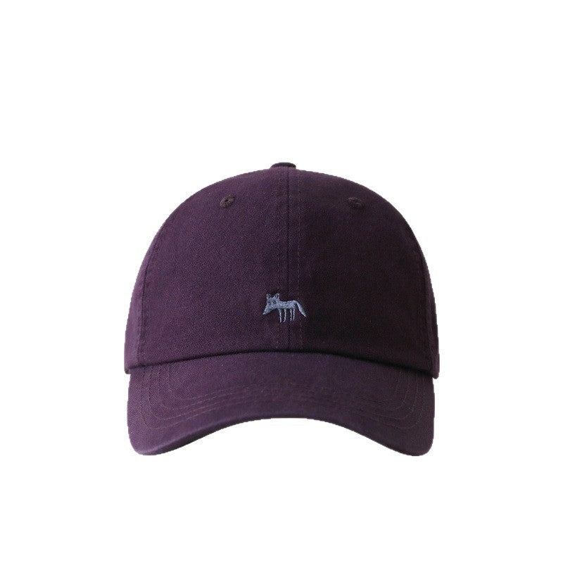 Wide-Brim Polyester Baseball Cap with Embroidered Details