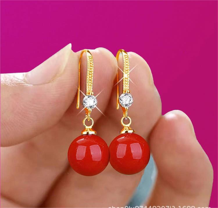 Pearl Drop Oval Earrings in Multiple Color Options and Finishes