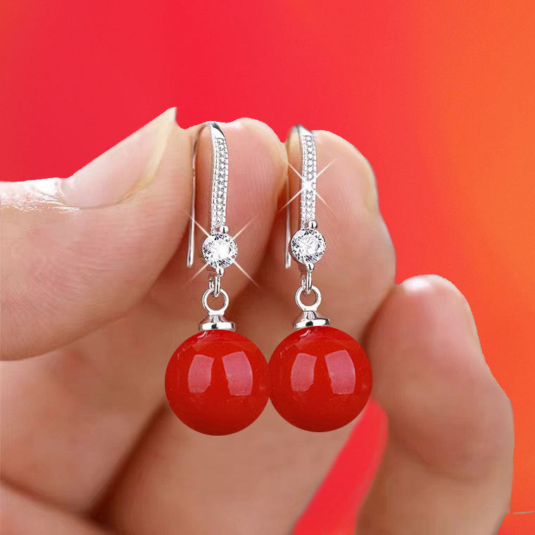 Pearl Drop Oval Earrings in Multiple Color Options and Finishes