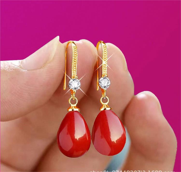 Pearl Drop Oval Earrings in Multiple Color Options and Finishes