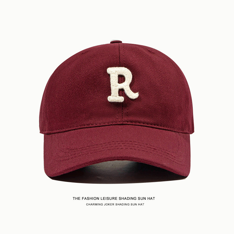 Wide-Brim Polyester Baseball Cap with Embroidered Details
