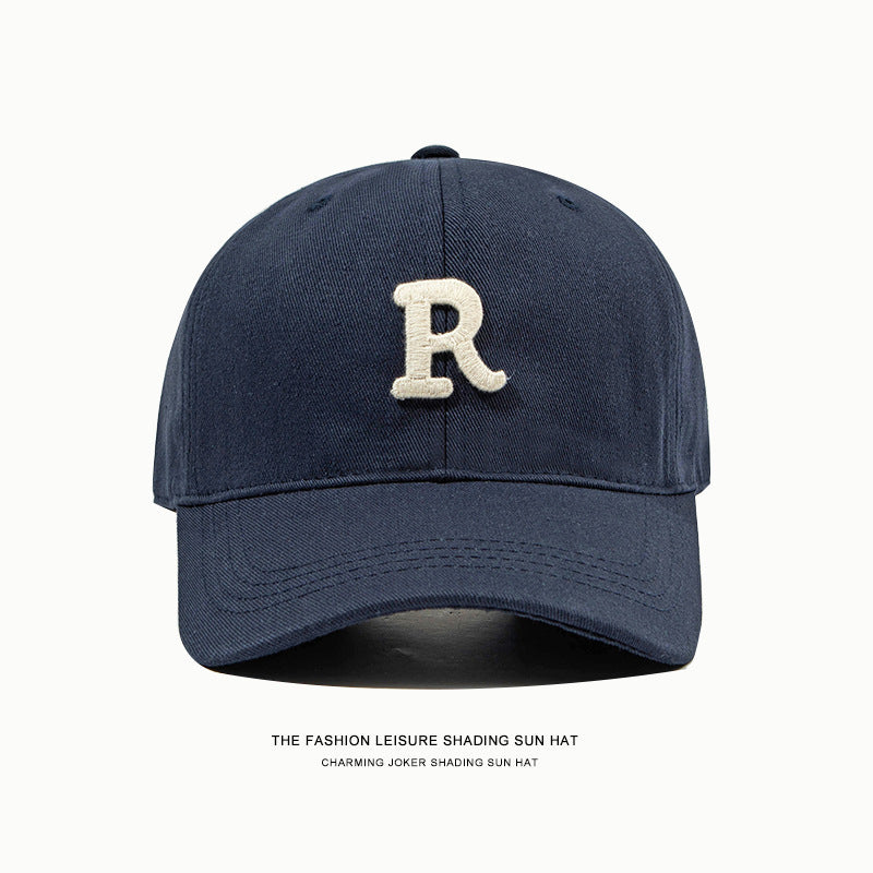 Wide-Brim Polyester Baseball Cap with Embroidered Details