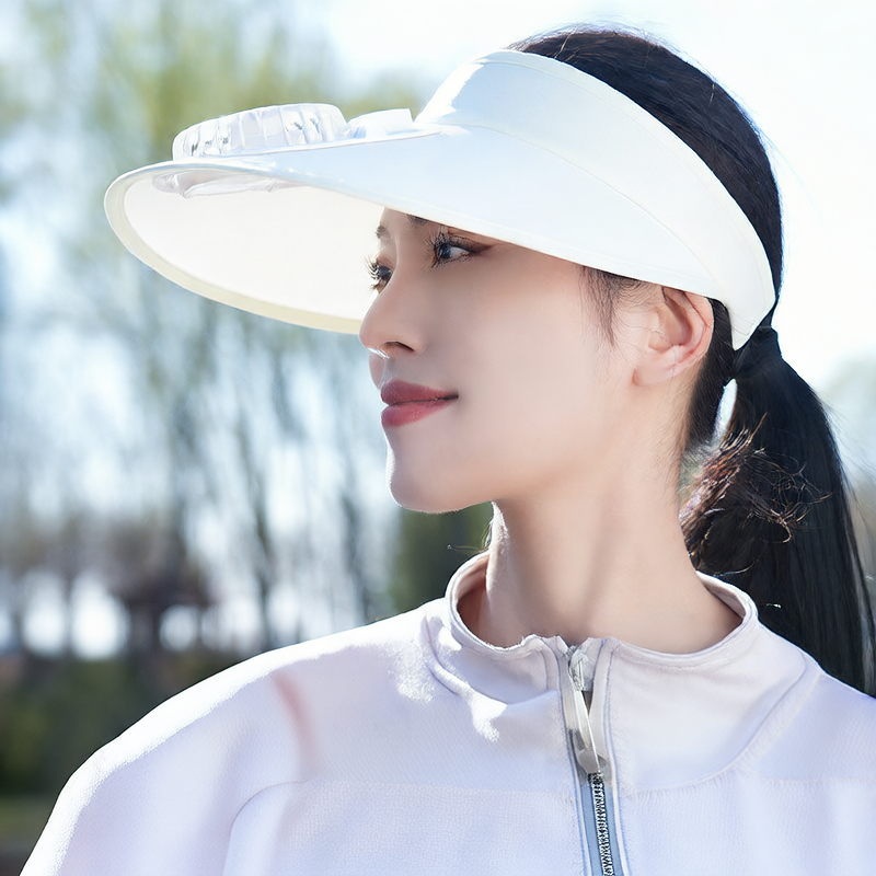 USB Rechargeable Cooling Fan Hat with Adjustable Wind Speeds