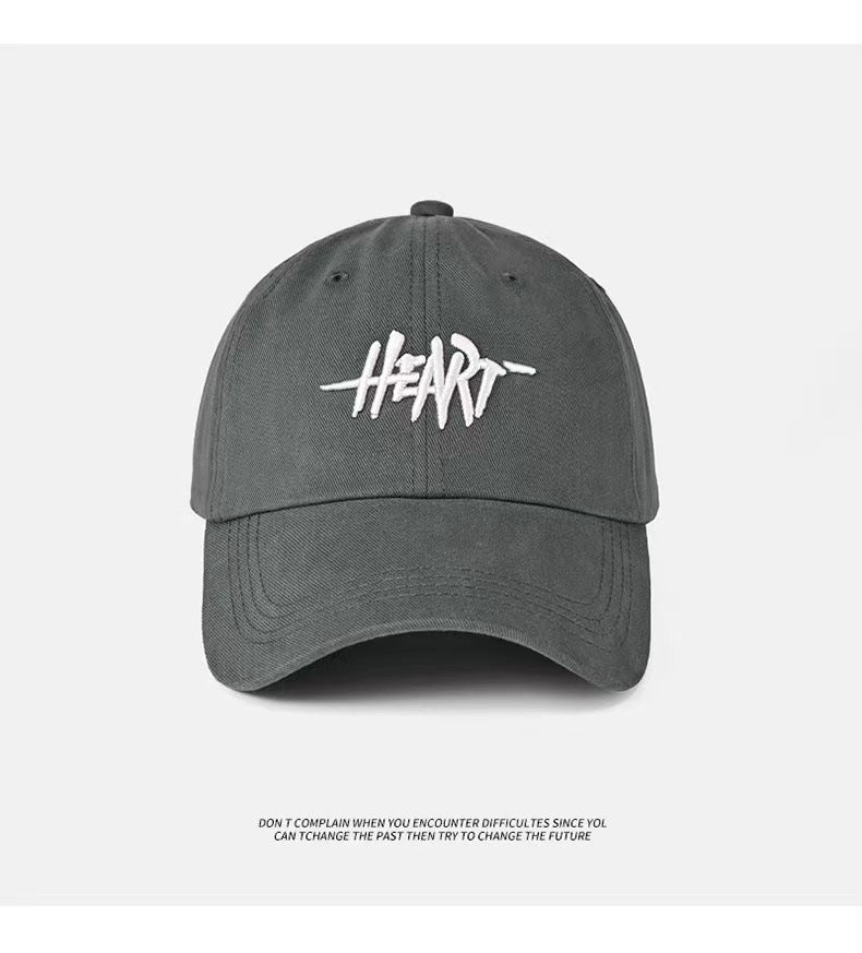 Wide-Brim Polyester Baseball Cap with Embroidered Details