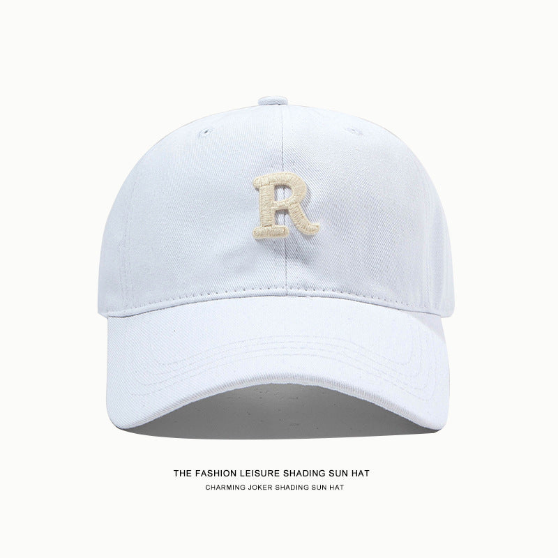 Wide-Brim Polyester Baseball Cap with Embroidered Details