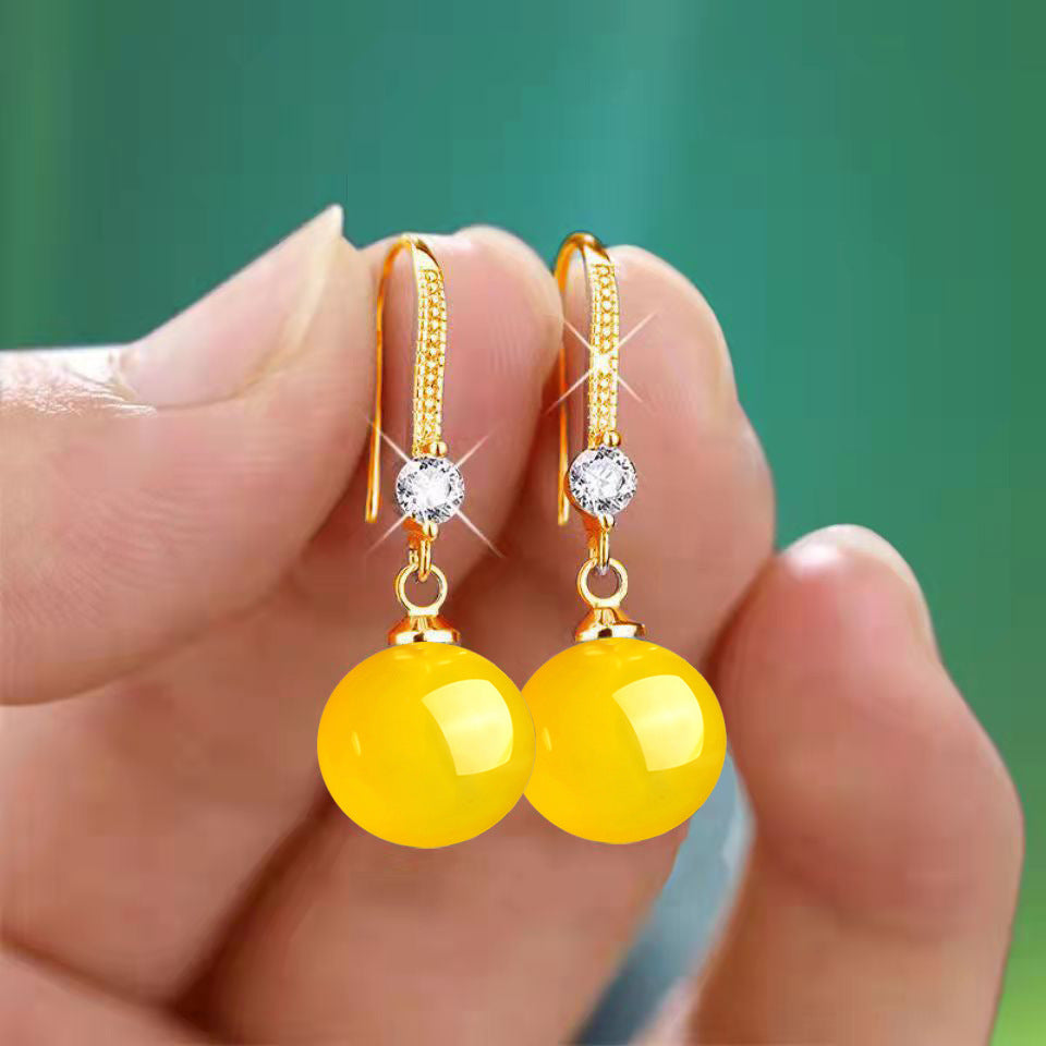 Pearl Drop Oval Earrings in Multiple Color Options and Finishes