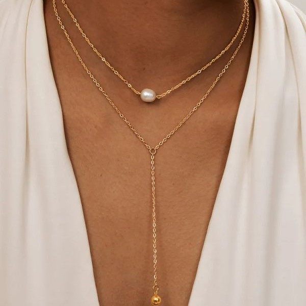 Delicate Pendant Chain Necklace in Multiple Finish Options